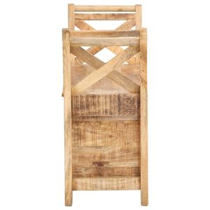 Banco de Madera Maciza de Mango en Color Marrón 40.6x13.0x28.3 para Recibidor, Almacenamiento y Organización en el Hogar - Product Image 3