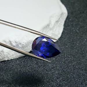 Zafiro natural facetado en forma de pera, corte de lágrima, zafiro suelto en varios tamaños para joyería al por mayor. - Product Image 5