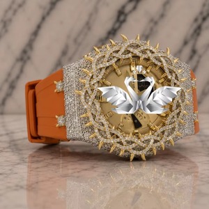 Reloj de Diamantes Moissanite de Diseño Único para Hombre, Reloj de Lujo con Aspecto de Diamantes en Acero Inoxidable, Disponible al Mejor Precio del Mercado - Product Image 6