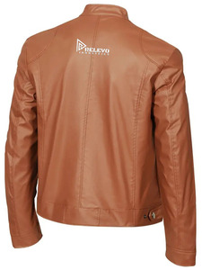 Custom Man's <b>Jacket</b> Stand Collar Vintage Zipper <b>Leather</b> <b>Jacket</b> Outdoor Autumn <b>Long</b> Sleeve PU <b>Leather</b> <b>Jacket</b> - Product Image 6