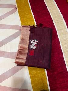 Sari traditionnel d'hiver en viscose tissée motif éléphant Maharaja pour fêtes - Product Image 6