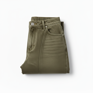 Jeans de Mezclilla Unisex Estilo Americano Vintage, Corte Recto, Cintura Media, Ajuste Holgado, Lavado Medio, Pantalones Casuales de Moda Urbana para Otoño - Product Image 3