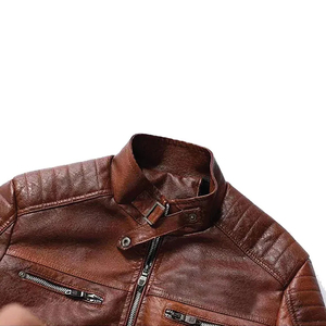 Veste en cuir élégante et stylée pour homme, prix de gros, vêtements d'hiver, vestes en cuir pour homme disponibles à prix raisonnable - Product Image 4