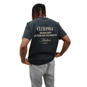T-shirt décontracté imprimé pour homme de qualité supérieure, coupe classique, manches courtes, en coton, longueur classique, personnalisation des couleurs et des tailles, marque privée - Product Image 4