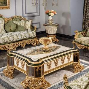 Juego de Sofás Tallados de Lujo Europeos en Oferta, con Cubierta de Madera Maciza, para Apartamentos y Hoteles, Muebles para Sala de Estar - Product Image 5