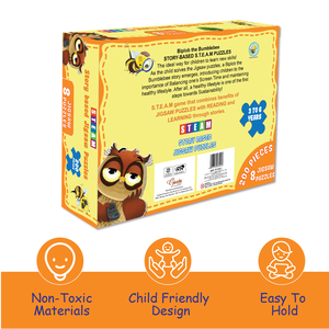 Biplob Set de Rompecabezas Educativos 8 en 1 de 200 Piezas para Niños de 3 a 6 Años, Aprendizaje de Gestión del Tiempo en la Pantalla - Product Image 5