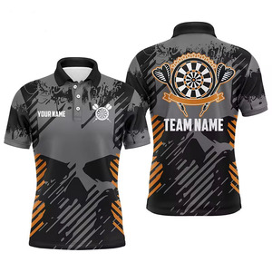 Camisas Polo con Cierre y Estampado de Dardos de Moda, Uniformes de Equipo Personalizados con Nombre, Camisetas Deportivas de Manga Corta, Holgadas, de Secado Rápido para Verano - Product Image 2