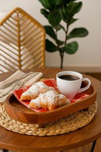 ถาดเสิร์ฟไม้พร้อมขาตั้ง สำหรับชา กาแฟ อาหารเช้า ของว่าง วางบนเตียง โซฟา โต๊ะอาหาร ถาดอาหารเช้าไม้พับได้ ของตกแต่งบ้าน - Product Image 2