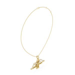Collier pendentif en or blanc 14 carats avec diamant, bijou religieux vintage, cadeau pour femme, nouveau diamant cultivé - Product Image 2