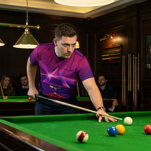 Chemise de snooker premium à manches courtes, coupe confortable, évacuation de l'humidité, vêtement de performance pour joueurs professionnels adultes, polyester - Product Image 5