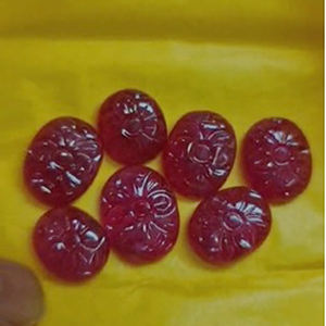 7 piezas de rubíes de Bangkok de 15 mm a 19 mm, piedras talladas, 104 quilates, lote Iroc Sales, rellenas de vidrio, buena calidad, gemas talladas Manik, US$136 - Product Image 2