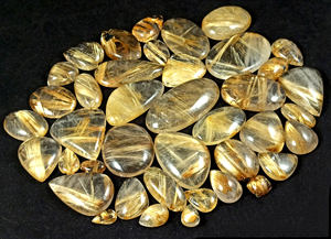 พลอยทับทิมธรรมชาติสีทองทรงหลังเบี้ยทรงผสมและขนาดต่างๆการรักษาขายส่งอัญมณีอัญมณีสำหรับทำเครื่องประดับ - Product Image 2