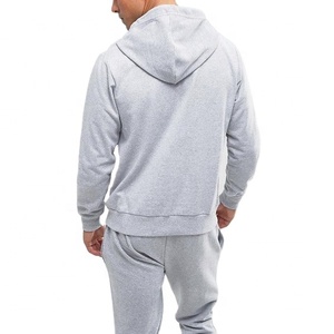 Factory Direct Sale Men's Homme Plain Fleece Hooded Pullover New Track Suit Survetement Blank Pullover Sweat Suit With Hood - Product Image 3