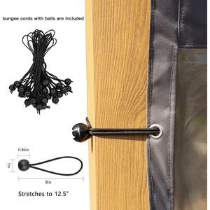 Resistente all'aperto 18 oz impermeabile in PVC poliestere trasparente pannello tenda resistente agli agenti atmosferici Privacy gazebo Pergolas - Product Image 6