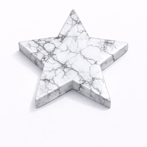 Pierre étoile sculptée en howlite pour la décoration Feng Shui, l'amour, la guérison, la méditation, l'énergie Reiki - Fournisseur en gros - Product Image 1