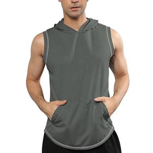 Unisex 3D Puntadas en contraste Sin mangas Sudadera con capucha Malla clásica 100% Poliéster Gimnasio Entrenamiento Sudaderas Camisetas sin mangas - Product Image 2