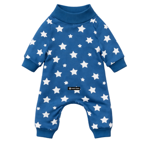 Dog <b>Pajamas</b> <b>Onesie</b> Stars Print Soft Stretch Pet Sleepwear Cozy Breathable All Season Nightwear For Small Medium Dogs Indoor Use - Product Image 4