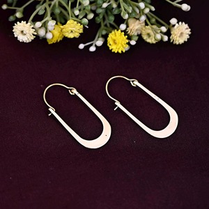 Metal <b>Craft</b> <b>Light</b> Weight Brass Earrings Slim Profile Brass Earrings Smooth Finish Wholesale Factory Price Item Use Metal Crafts - Product Image 1