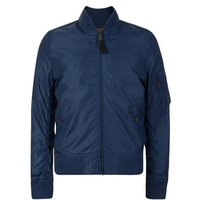 Blouson Bomber Unisexe Hiver Personnalisable en Nylon avec Col Montant, Logo Frontal, Haute Qualité, Coupe-Vent, Fermeture Éclair, Doublure Coton - Vente Chaude OEM