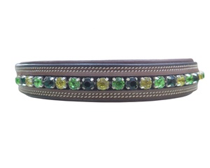 Luxury Crystal Leather <b>Dog</b> <b>Collar</b> Double Stitch Padded Premium Pet Accessory - Product Image 3