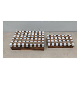 Cajas de Joyería de Madera MDF y Resina Hechas a Mano de Lujo con Diseño de Incrustaciones Florales para Regalo de Boda, Organizador de Almacenamiento con Cierre de Seguridad - Product Image 1