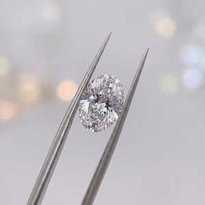 Diamante Suelto Cultivado en Laboratorio, Corte Ovalado, Color EF, Claridad VVS1-VS2, 1CT, Personalizable, para Joyería, Pulido a Mano - Product Image 3
