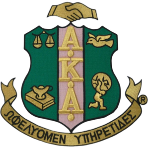 Patch brodé Alpha Kappa Alpha rose et vert, à coudre ou thermocollant, pour vestes, sweats, sacs, chapeaux et vêtements - Product Image 1