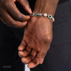 Bracelet tennis multi-gemmes, bracelet en cristal, bracelet multicolore, bracelet diamant arc-en-ciel, bracelets en pierres précieuses - Product Image 3