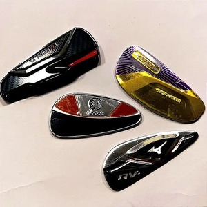 Autocollant adhésif en aluminium, étiquette logo, badge sportif en métal, plaque nominative de golf, Taïwan - Product Image 6