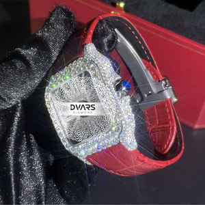 Reloj de Lujo Unisex con Diamantes de Moissanita Cuadrados en Aleación, Estilo Hip-Hop, con Cuarzo y Brillo Intenso - Product Image 4