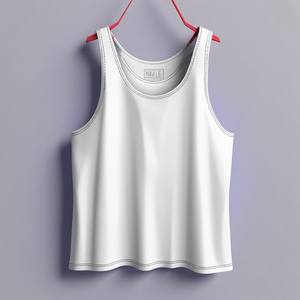 Exportación de prendas sobrantes en Bangladesh, camiseta blanca sin mangas para hombres, fabricantes de ropa de aduanas - Product Image 4