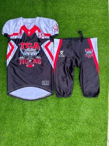 American <b>Football</b> Jersey Set Men's Short Sleeve V-Neck Moisture Wicking 100% Polyester Sublimated <b>Print</b> - Product Image 1