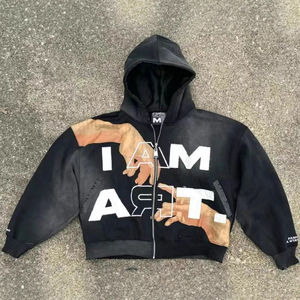 Sudadera con Capucha de Algodón de Alta Calidad 2026, Precio de Fábrica al por Mayor, Informal de Invierno, Lisa Teñida, con Logotipo Personalizado, Oversize, Chenille - Product Image 4