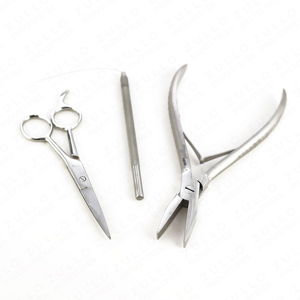 Pinzas de Acero Inoxidable con Logotipo Personalizado para Remover Extensiones de Cinta y Aplicar Micro Anillos, Herramienta de Salón - Product Image 3