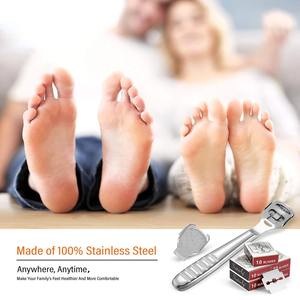Râpe à pieds en acier inoxydable pour éliminer les peaux mortes, outil de pédicure, planche à frotter les pieds, couteau à callosités - Product Image 4