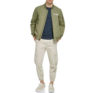 Polyester Satin Customized Logo Design Bomber <b>Jackets</b> Men's Clothing High Street Men's <b>Jackets</b> From Pakistan Oem Service Casual - Product Image 1