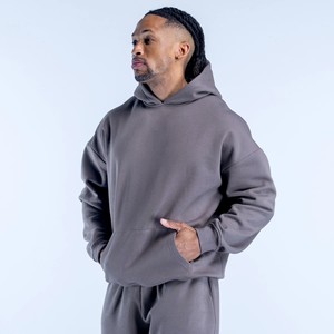 Sudadera con Capucha de Forro Polar para Hombre, Personalizada con Logotipo Frontal, Venta al por Mayor, Color Sólido, Manga Larga, con Bolsillos, Tejida, para Invierno, Última Colección - Product Image 3