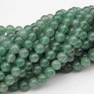 ลูกปัดควอตซ์สตรอเบอร์รี่สีเขียวธรรมชาติทรงกลม ขัดเงา คริสตัลพลอยเม็ดเดี่ยว สำหรับทำเครื่องประดับ ขายส่ง - Product Image 4