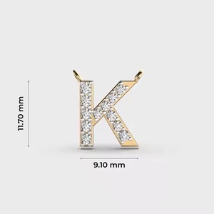 จี้เพชรรูปตัว K ของ Letter Fine Jewelry สำหรับเด็กและผู้ใหญ่ สไตล์คลาสสิก - Product Image 5