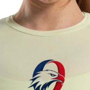Light Yellow Women Fitted Short Sleeve T-Shirt Gym Fitness Yoga Workout Stretch <b>Athletic</b> Training Activewear Breathable - Product Image 5