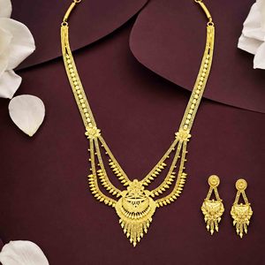 Wholesale 14K18K24K Micron Gold Filled Dubai Style <b>Bridal</b> Rani Haar Necklaces Traditional Design Jewelry Set Fashion Jewelry Set - Product Image 3