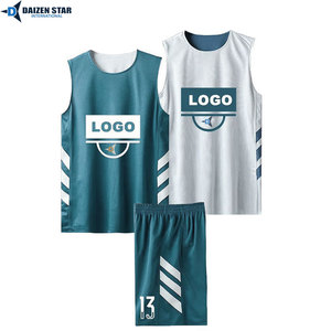 DAIZEN STAR Basketball Jersey Set Green White Sleeveless Mesh Sublimated Moisture Wicking Polyester Adult Unisex V-neck Regular - Product Image 6