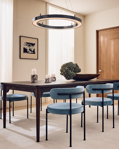 Silla de Comedor Moderna, Hecha a Mano, Duradera, Ergonómica, Tapizada, con Respaldo, Asiento, Estructura de Metal Negro, Silla Lateral Minimalista, Muebles para el Hogar - Product Image 5