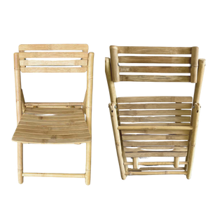 Silla Plegable de Bambú de Estilo Tradicional GOLcompany para el Hogar, Apartamento o Uso en Exteriores, Muebles Plegables para Comedor - Product Image 2