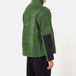 Blouson Bomber en Polaire Sherpa, Veste d'Hiver Chaude en Polaire Teddy, Vêtement d'Extérieur Streetwear Décontracté, Fabrication OEM Personnalisée, Vente en Gros Usine - Product Image 3