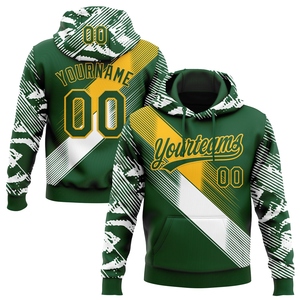 Sudadera con Capucha Personalizada al por Mayor de OMMIZ INDUSTRY, con Diseño de E-sports en Verde, Dorado y Blanco - Product Image 1
