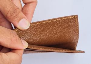 Nuevo estilo, billetera minimalista para tarjetas, calidad superior, textura de PU, cuero marrón, patrón personalizable, tarjetero - Product Image 3