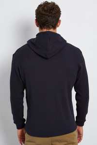 Personalized Men's Waffle Knit <b>Thermal</b> <b>Hoodie</b> Polyester Cotton Casual Style Long Sleeve Top With Textured Fabric With Cuffs Fit - Product Image 2