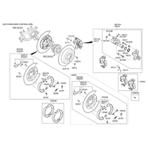 Nouveaux étriers et supports de frein Tucson Droit 58311D3A00 - Product Image 2