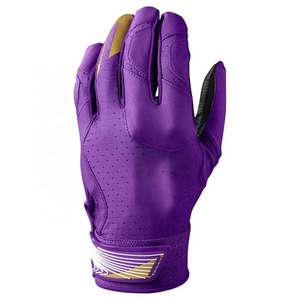 Nouveauté : Gants de frappeur ambidextres respirants avec logo personnalisé, manchette longue, en cuir de qualité supérieure, fermeture auto-agrippante, différentes tailles - Product Image 5